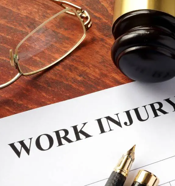 Work injury claim form paperwork.